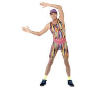 Smiffys Aerobics Instructor Costume, Multi-Coloured (Size L)