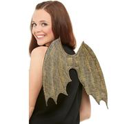 Smiffys Alas de dragón, Dorado, 50 cm / 19 pulgadas Halloween, Carnaval