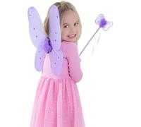 Smiffys Alas de mariposa y varita, Morado