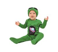 Smiffys Alienígena para bebé, Verde, Traje de una pieza y sombrero Halloween