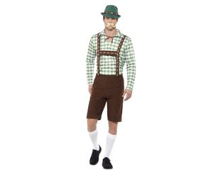 Smiffys Alpine Bavarian Costume, Green & Brown (Size L)