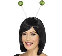 Smiffys Antena de bolas con purpurina, verde