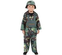 Smiffys Disfraz de chico del ejército, con top, pantalones y mochila Halloween, Carnaval