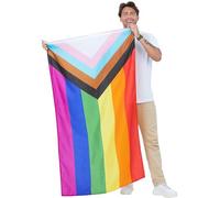 Smiffys Bandera del Orgullo Gay, Tela, 150 x 90 cm Halloween, Carnaval