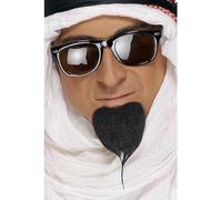 Smiffys Barba jeque, negra, autoadhesiva Halloween, Carnaval