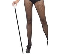 Smiffys Bastón de baile estilo años 20, negro, con punta blanca, largo 80cm / 31in