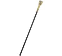 Smiffys Bastón para caminar vudú, Negro, con serpiente, 93cm/37in