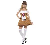 Smiffys Bavarian Beer Maid Costume, Brown (Size L)