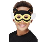 Smiffys Bee Felt Mask Unisex Máscara de fieltro de abeja, color negro, Talla única (72076)