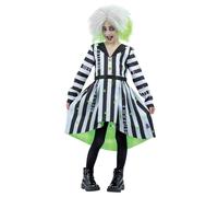 Smiffys Beetlejuice Disfraz infantil de Beetlejuice Stipe, con licencia oficial de Warner Brothers, disfraz clásico de Beetlejuice a rayas con disfraces familiares a juego