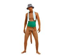 Smiffys Disfraz de Big Willy Man, con mono, gorro, bufanda y bolso