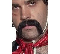 Smiffys Bigote daliniano de auténtico mexicano del Oeste, negro, autoadhesivo