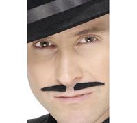 Smiffys Bigote negro de extraperlista, autoadhesivo Halloween, Carnaval