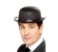 Smiffys Bombín, negro, fieltro con banda negra Halloween