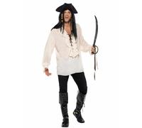 Smiffys Camiseta Pirata Marfil Cordones Adulto Hombre Accesorio Traje Halloween
