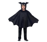 Smiffys Capa de murciélago, negro Halloween, Carnaval