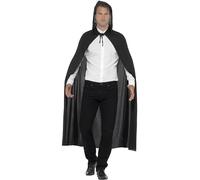 Halloween Adulto Disfraz Unisex Capa Talla Única Negra De Smiffys