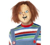 Smiffy's Máscara de látex Chucky Asesino Cubre toda la cabeza Marrón