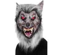 Smiffys Careta de lobo merodeador, Para la cabeza, látex Halloween