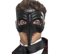 Smiffys Careta gótica de capitano veneciano, Negra Halloween, Carnaval