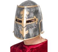 Smiffys Casco de cruzado medieval, plateado Halloween