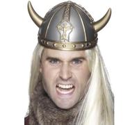 Smiffys Casco de vikingo, con cuernos