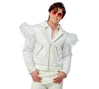 Smiffys Chaqueta de plumas de Elton John, Chaqueta Halloween, Carnaval