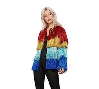 Smiffys Chaqueta festivalera Tinsel de Fever, multicolor
