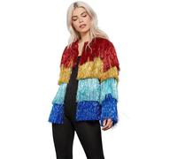 Smiffys Chaqueta festivalera Tinsel de Fever, multicolor Halloween, Carnaval