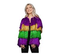 Smiffys Chaqueta Mardi Gras Tinsel de Fever Halloween, Carnaval