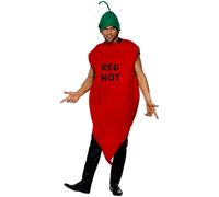 Smiffy's Disfraz de guindilla Rojo con contabardo y gorro – Halloween, Carnaval