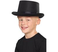 Smiffys Chistera para niños, Negro Halloween