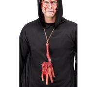 Smiffys Collar de mano cortada, Color carne, con mano cortada Halloween, Carnaval