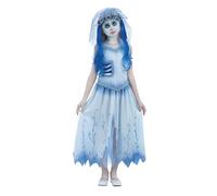 Smiffys Corpse Bride, disfraz de Emily, Vestido y cinta para la cabeza con velo y extensiones Halloween