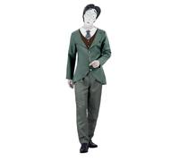 Smiffys Corpse Bride, disfraz de novio de Victor Van Dort, Chaqueta con camisa pajarita y chaleco, corbata, pantalones y máscara