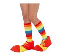 Smiffys Cubrezapatos de Lunares de Payaso, Rojo y amarillo