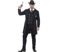 Smiffys Curves Sheriff Costume, Black (Size L)