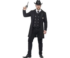 Smiffys Curves Sheriff Costume, Black (Size XL)
