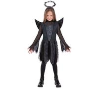 Smiffy's Dark Costume, Girls Disfraz de ángel oscuro, para niñas, Color (82055)