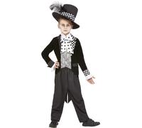 Smiffys Dark Mad Hatter Costume, Black & White (Size S)