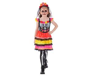 Smiffy's Day of The Dead Costume Disfraz de fiesta del Día de los Muertos, Color morado (82057)