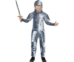 Smiffys Deluxe Armoured Knight Costume, Grey (Size L)