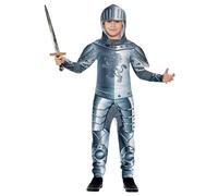 Smiffys Deluxe Armoured Knight Costume, Grey (Size S)