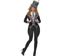 Smiffy's Disfraz Deluxe Dark Miss Hatter Negro Talla S