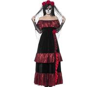 Smiffys Deluxe Day of the Dead Bride Costume, Black (Size L)