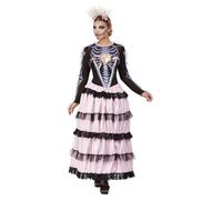 Smiffys Deluxe Day of the Dead Senorita Costume, Pink (Size S)