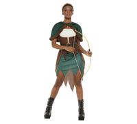 Smiffys Deluxe Forest Archer Costume, Green (Size S)