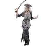 Smiffys Deluxe Ghost Ship Ghoulina Costume, Grey (Size X1)