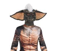 Smiffys Deluxe Gremlins - Máscara de látex de 2 rayas con pelo blanco Mohawk con licencia oficial de terror para adultos
