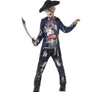 Smiffys Deluxe Jolly Rotten Pirate, Black (Size M)